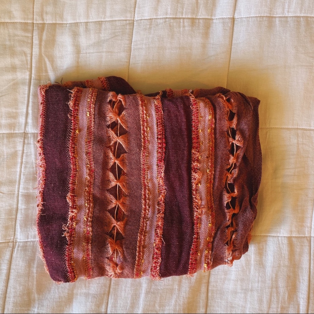 Pink infinity scarf